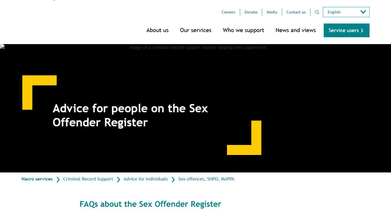 Advice for People on the Sex Offender Register Nacro
